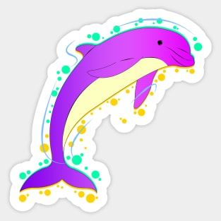 bubbly dolphin Sticker